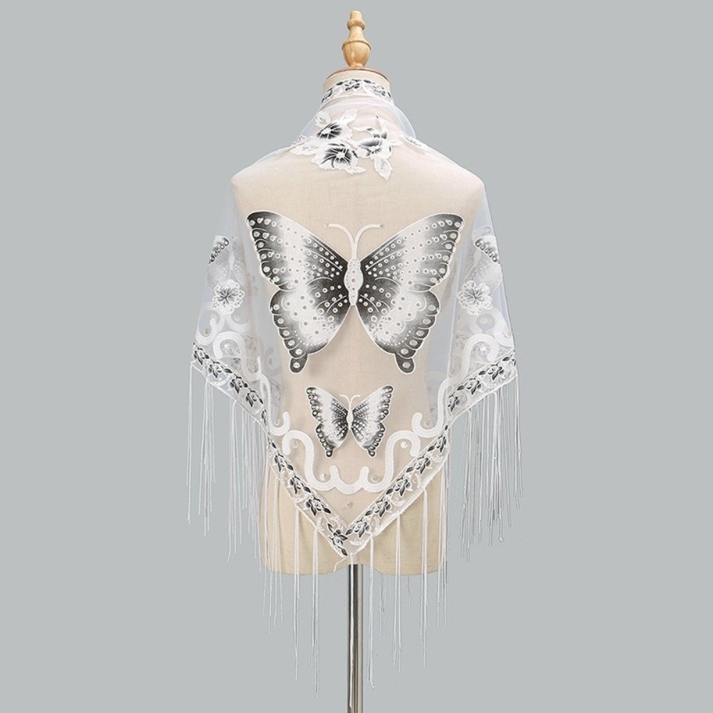 Tassel Fringe Trim - Luxury Flower Lace Hollow Scarf Butterfly