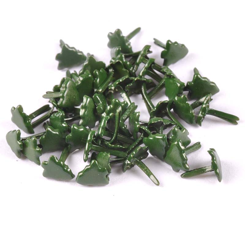 Christmas Craft Embellishment - 50pcs Mini Christmas Tree Brads Scrapbooking