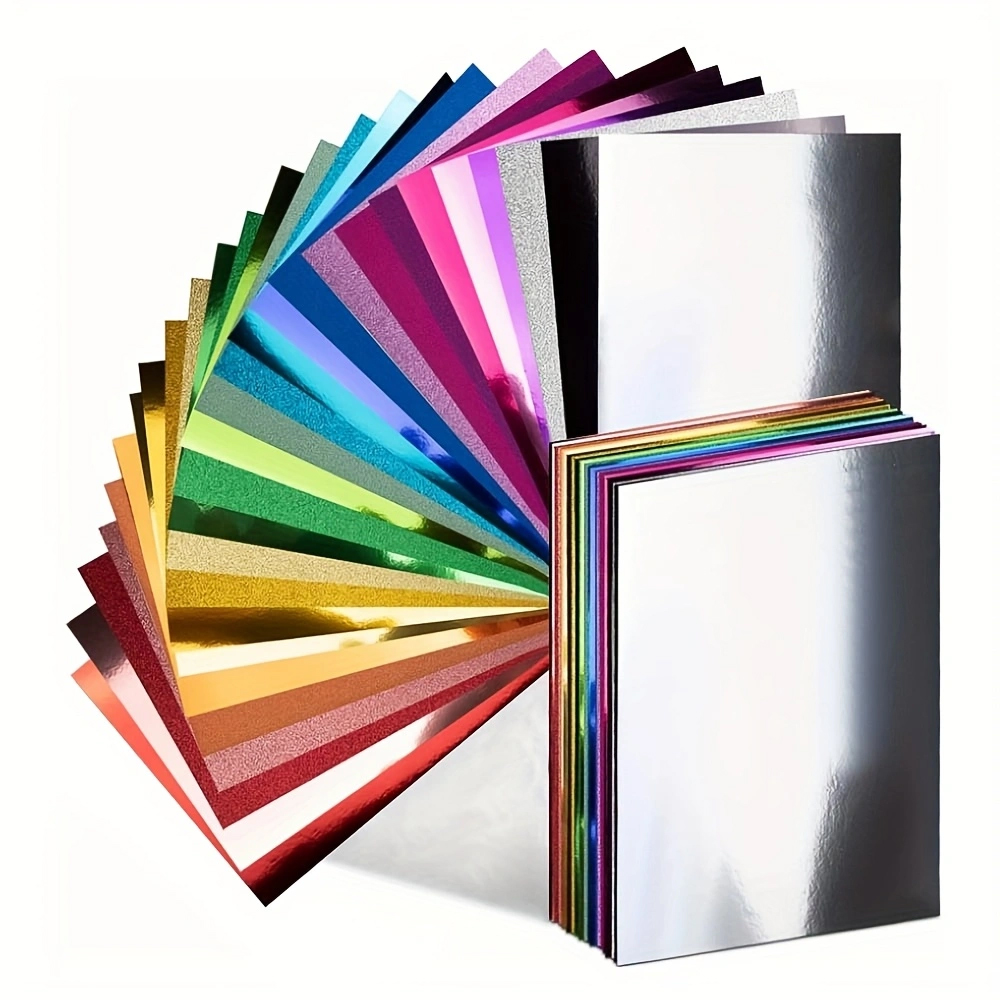 Glitter Vinyl Roll - Mirror Holographic Color Glitter Metallic Foil
