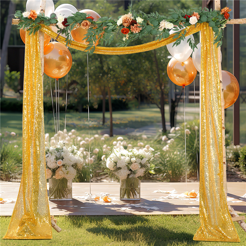 Sequin Fabric Panel - Wedding Arch Draping Fabric, 1 Panel