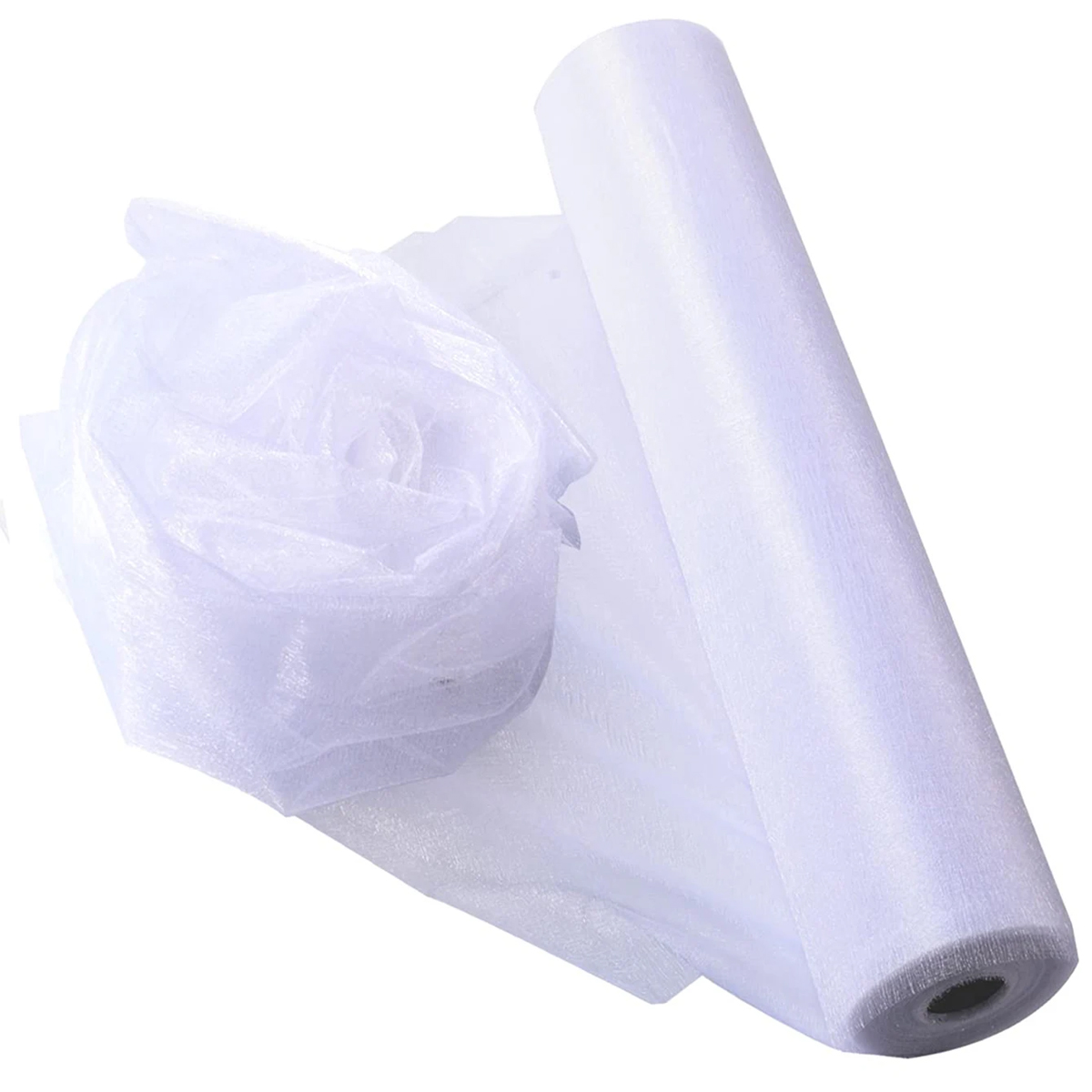 Organza Ribbon Spool - Crystal Organza Fabric Tulle - 5