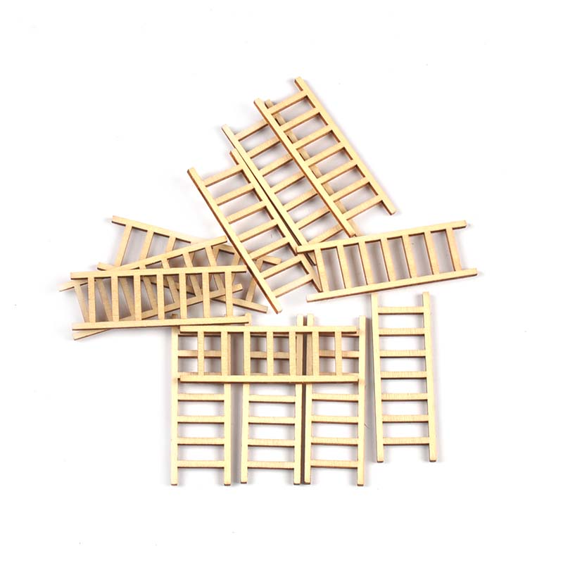 Craft Embellishment - 20Pcs/lot 20x60mm Natural Ladder Wood DIY