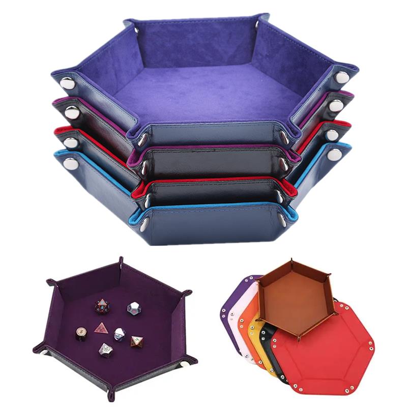 Velvet Ribbon Roll - Rolling Folding Hexagon Dice Game Storage