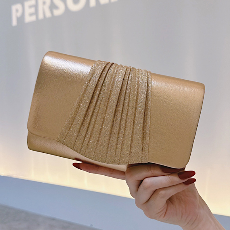 Tassel Fringe Trim - Golden Small Evening Clutch Bag for