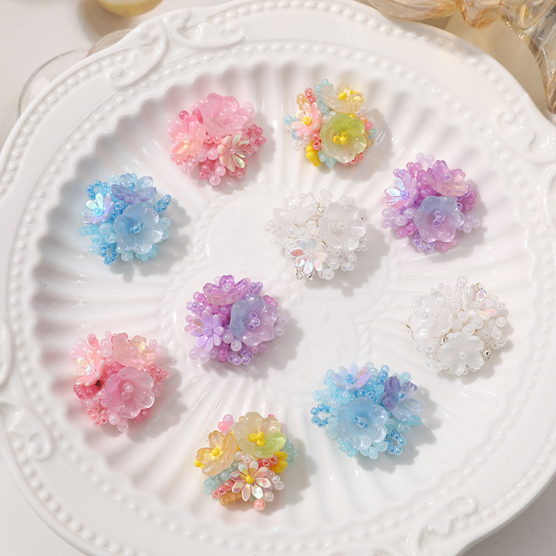 Applique Patch Flower - 2pcs Crystal Flower Patches for Clothing