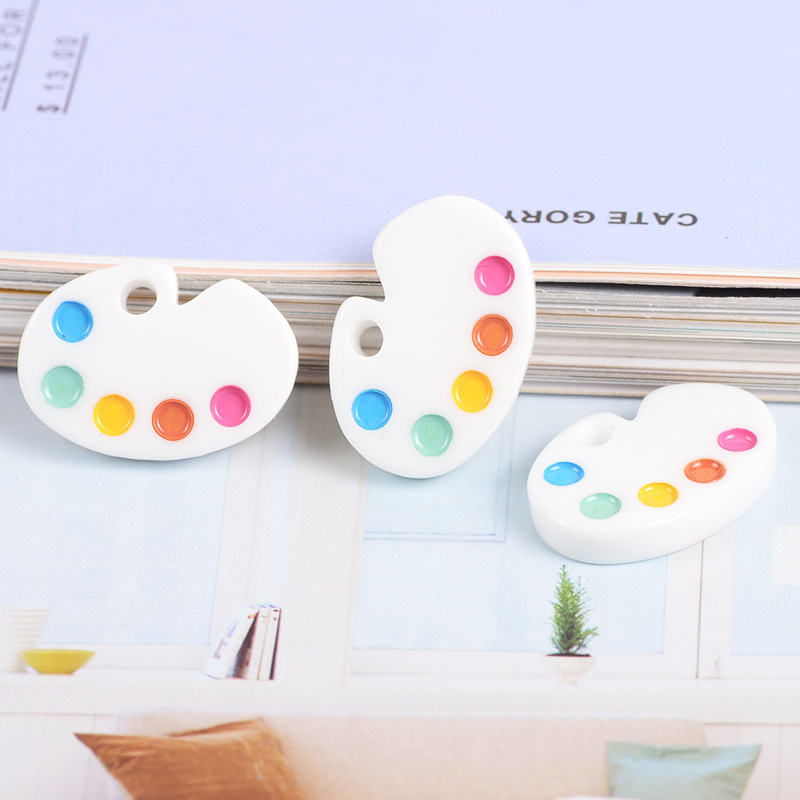Christmas Craft Embellishment - 10pcs Diy Kawaii Resin Palette Flatback