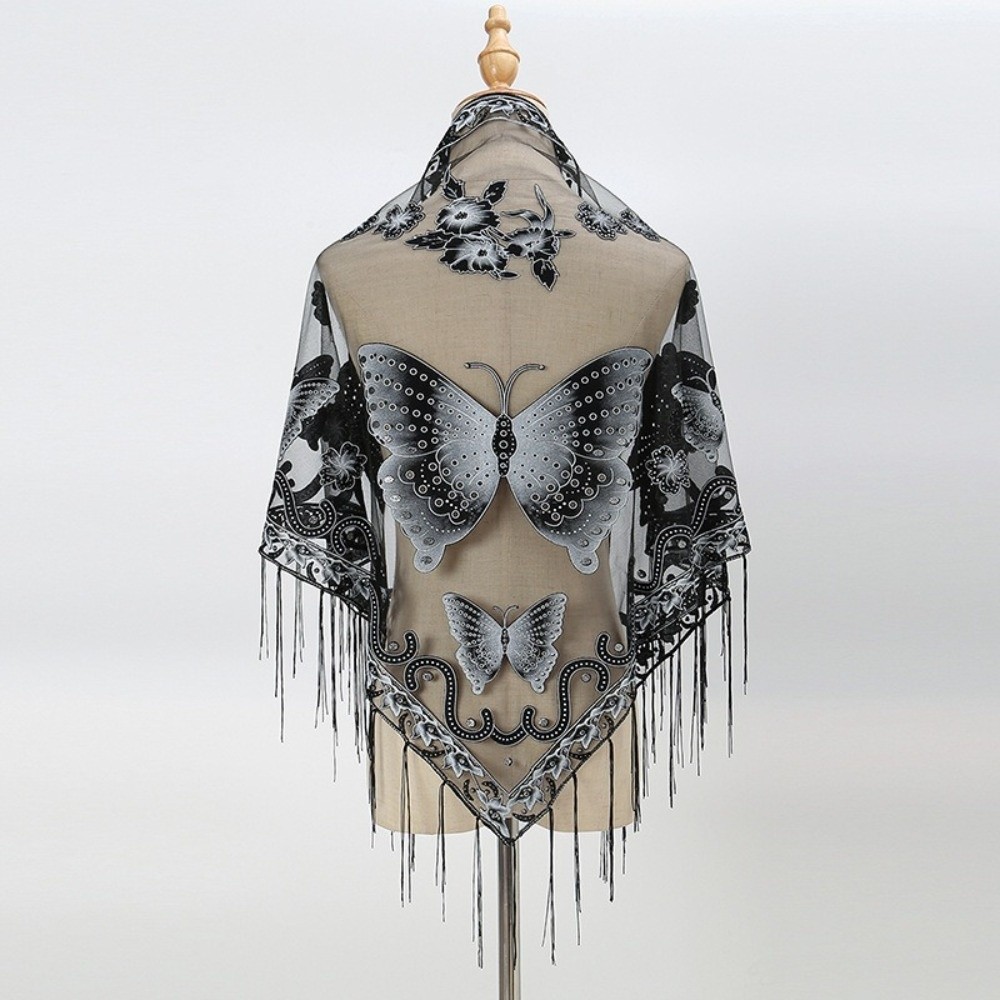 Luxury Flower Lace Hollow Scar - Tassel Fringe Trim 评论和价格