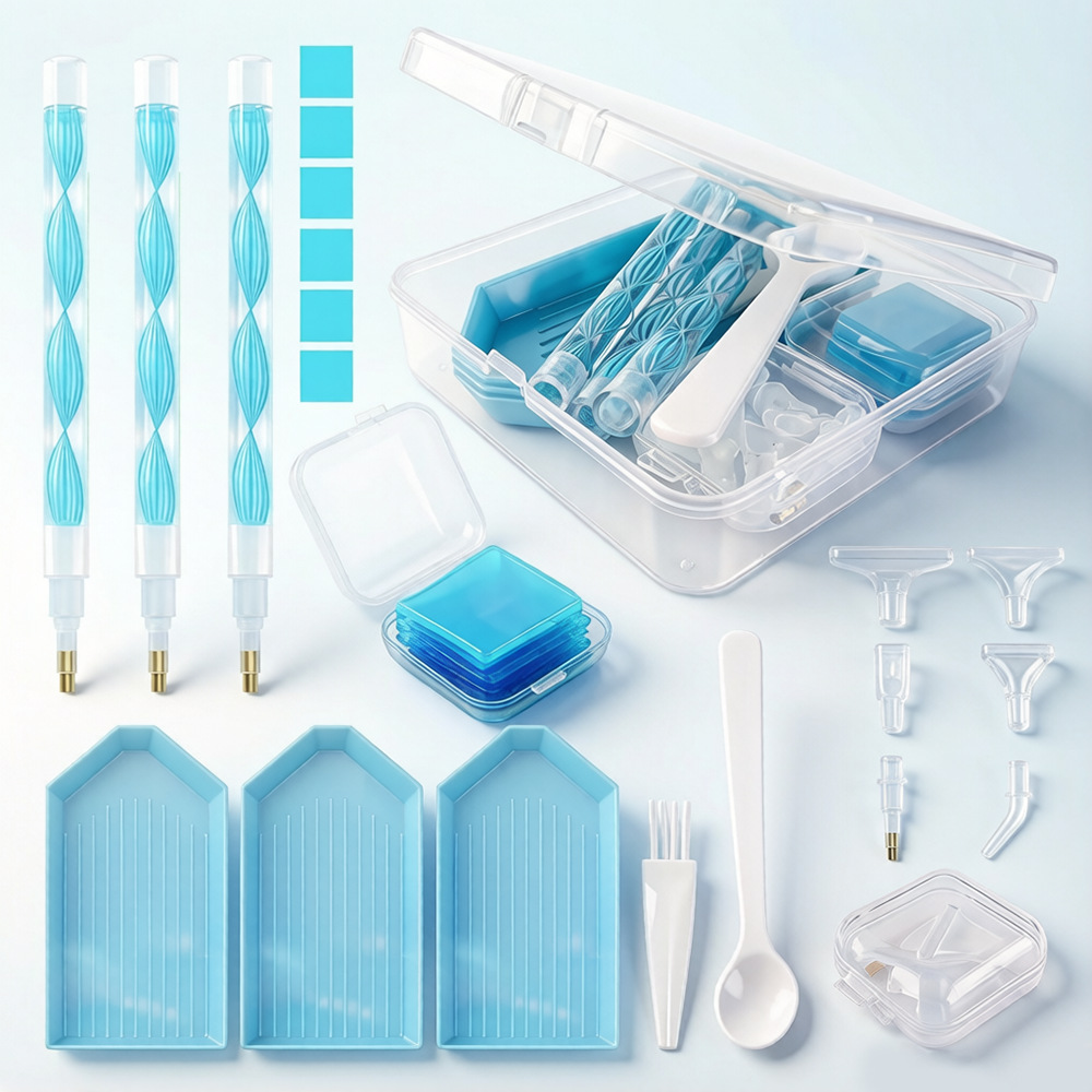 DIY Diamond Painting Tool Kit  - Craft Embellishment Storage 评论和价格