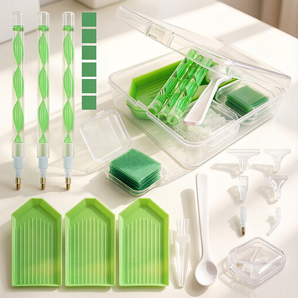 DIY Diamond Painting Tool Kit  - Craft Embellishment Storage 评论和价格