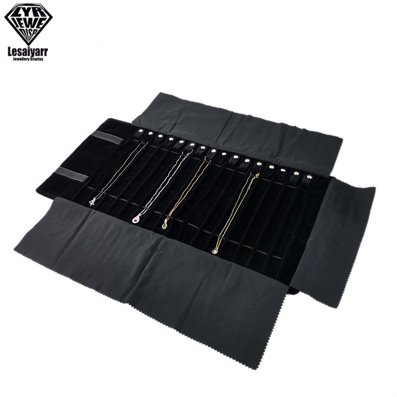 Travel Jewelry Organizer Roll  - Velvet Ribbon Roll 评论和价格