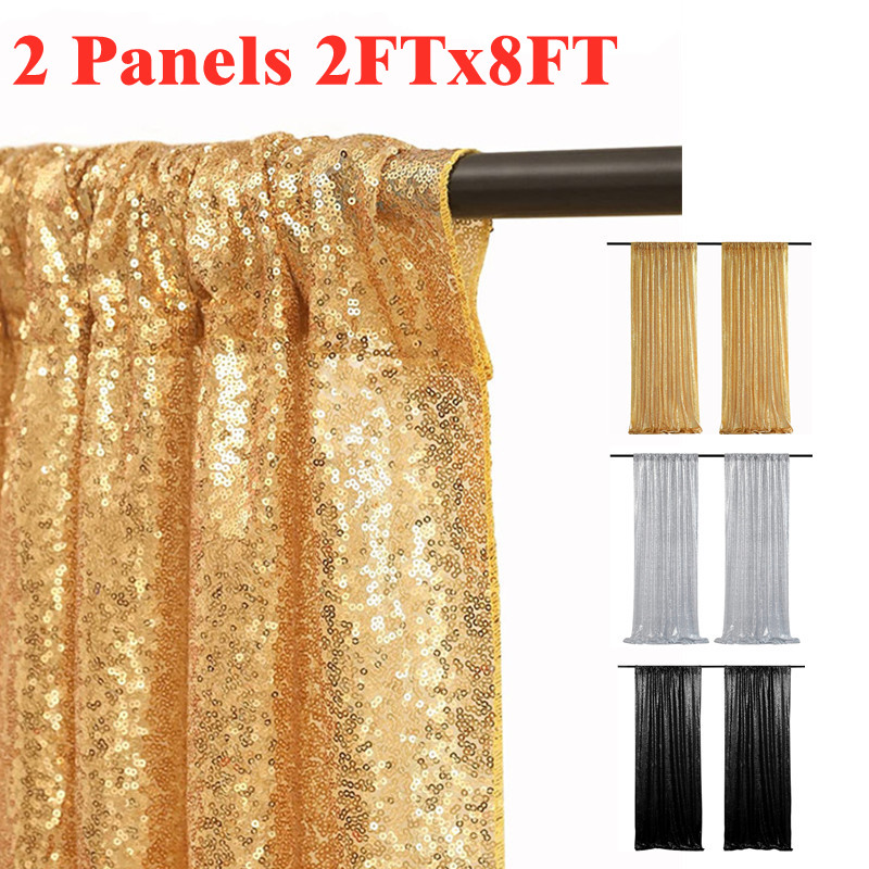 Gold/Silvery Sequin Backdrop C - Sequin Fabric Panel 评论和价格