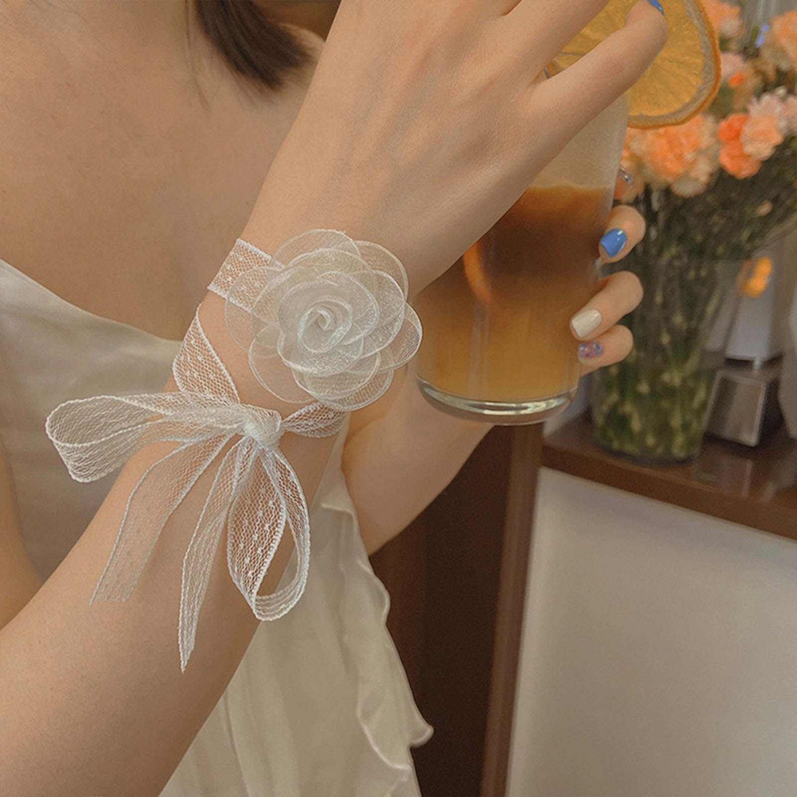 Lace Ribbon Tie Headband With  - Lace Ribbon Trim 评论和价格