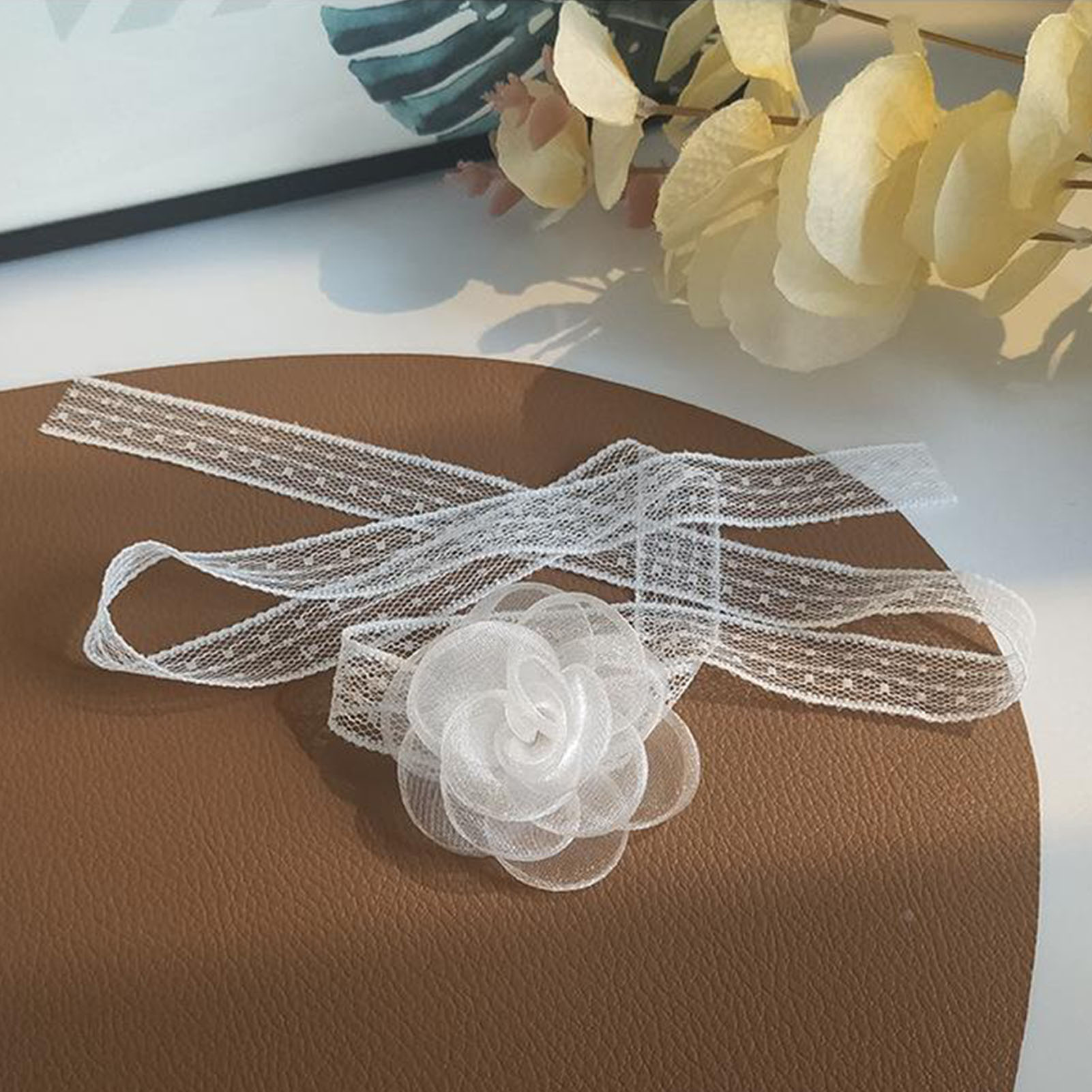 Lace Ribbon Tie Headband With  - Lace Ribbon Trim 评论和价格