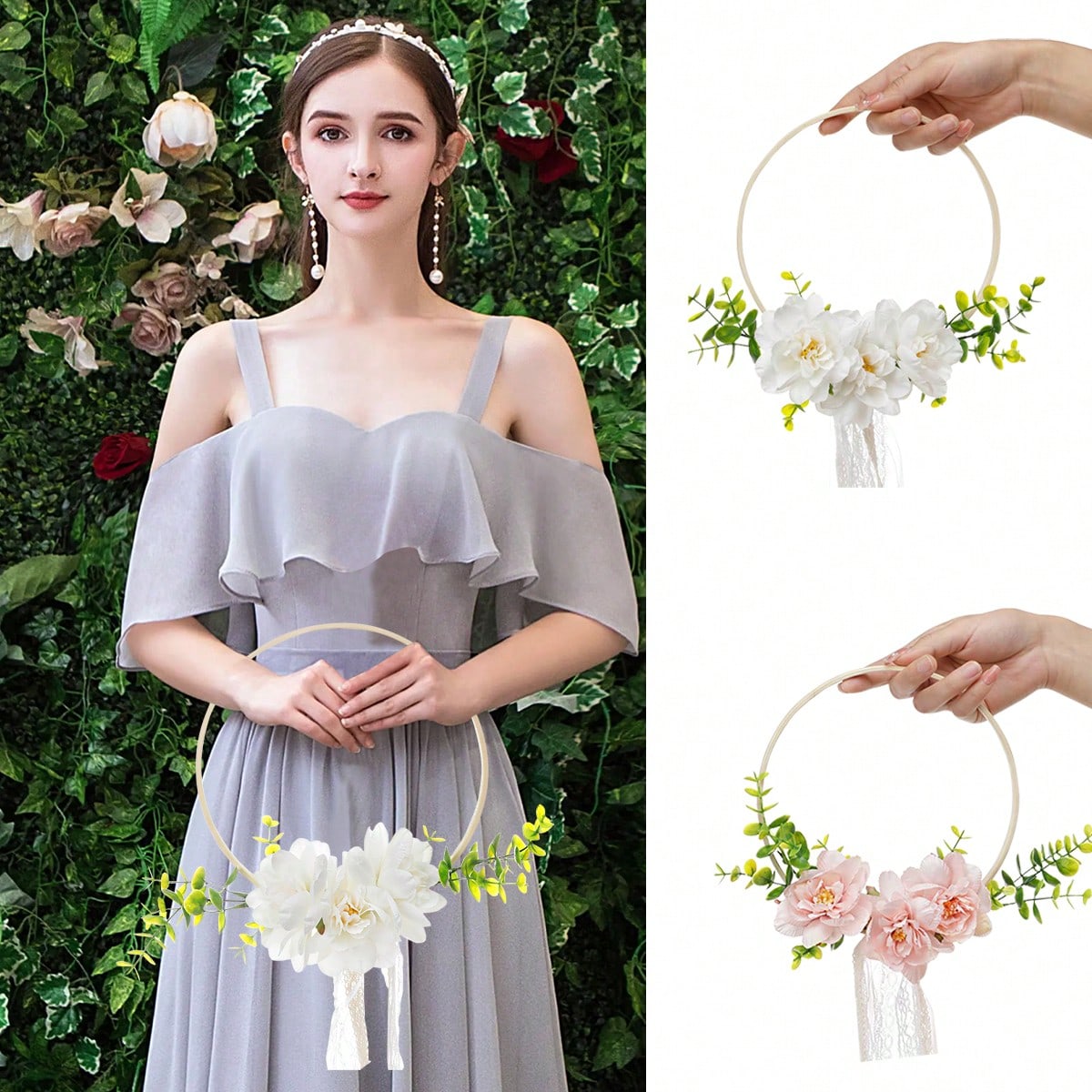 1Pc Wedding Round Bamboo Flowe - Tassel Fringe Trim 评论和价格