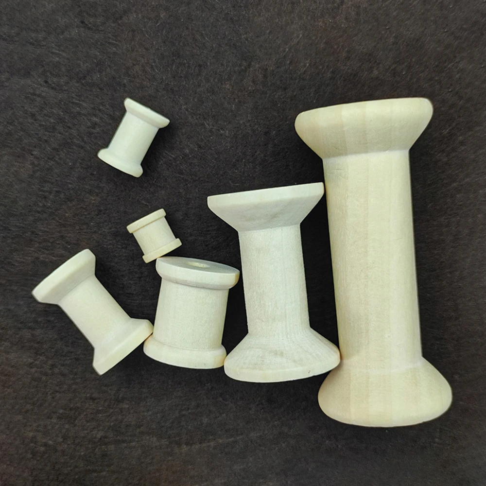 10/5Pcs Mini Wooden Bobbins Em - Organza Ribbon Spool 评论和价格
