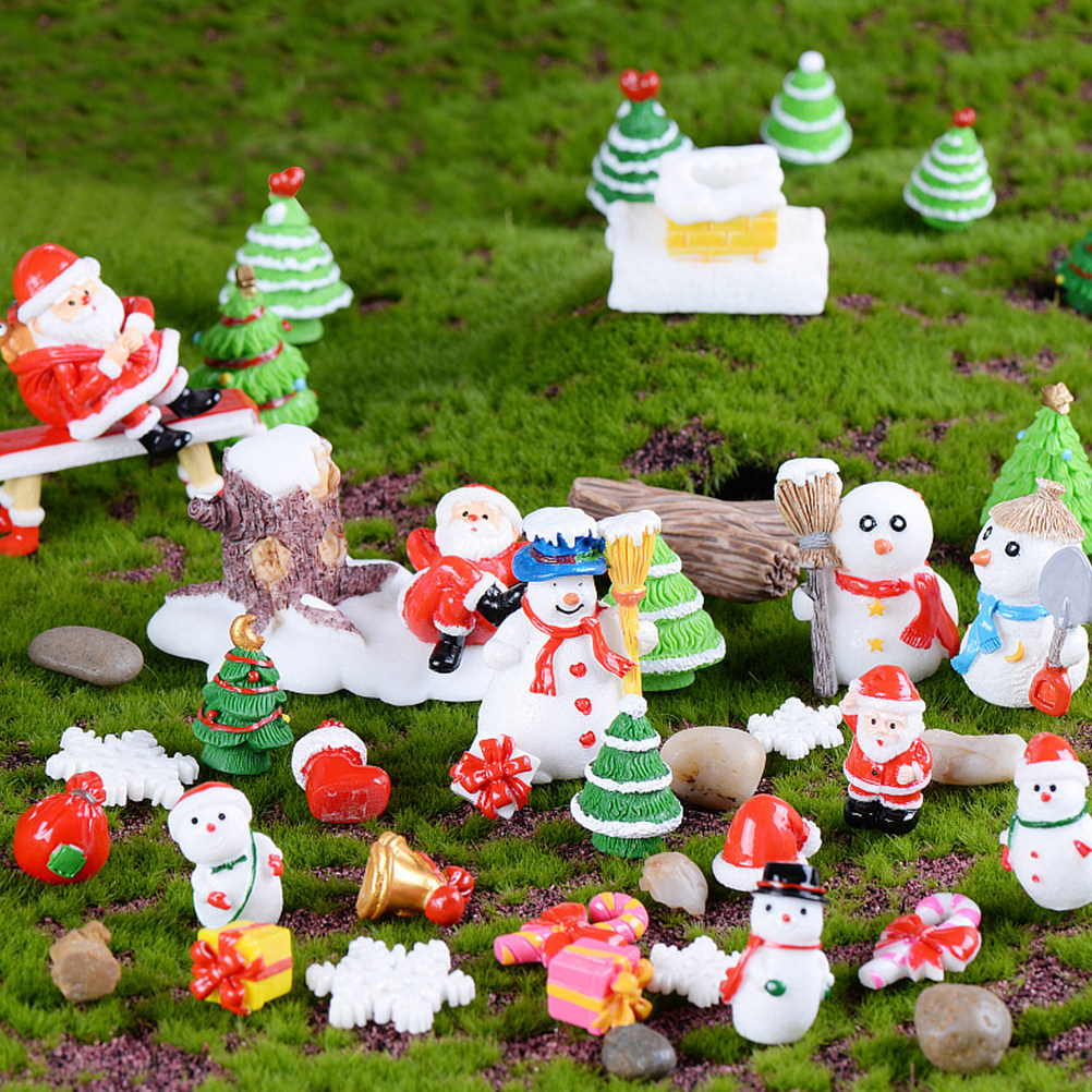 23Pcs Elegant Christmas Resin  - Christmas Craft Embellishment 评论和价格