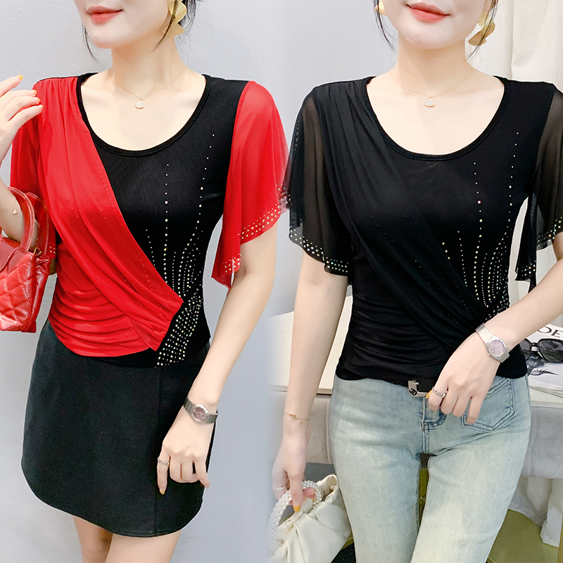 2025 Summer Women's Mesh Top:  - Beaded Trim Fringe 评论和价格