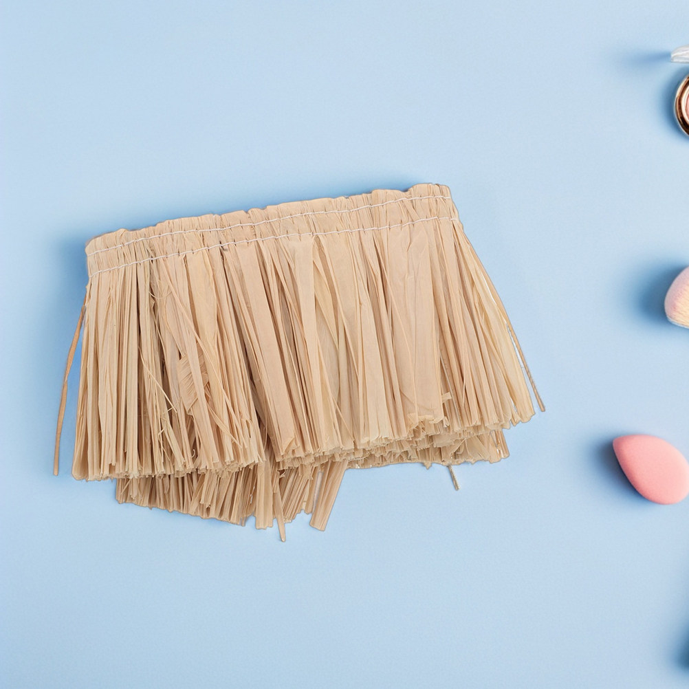2Pcs Raffia Fringe Trim Woven  - Tassel Fringe Trim 评论和价格