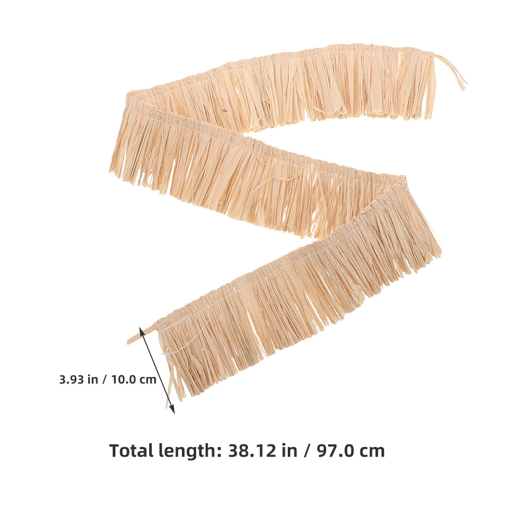 2Pcs Raffia Fringe Trim Woven  - Tassel Fringe Trim 评论和价格
