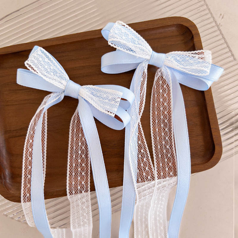 Sweet Children Bowknot Hairpin - Tassel Fringe Trim 评论和价格