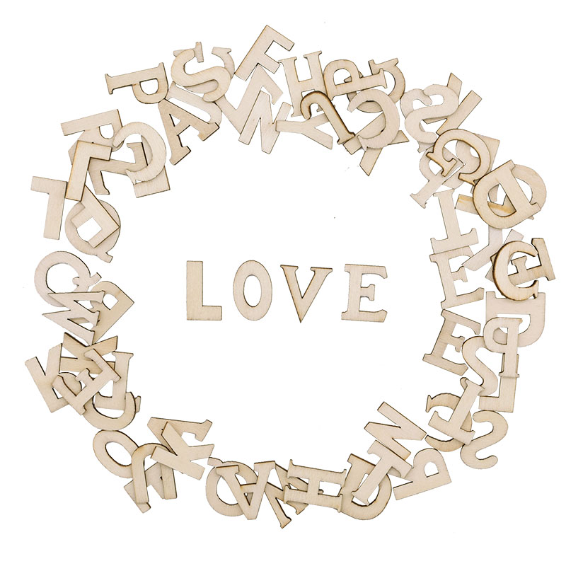100pcs Letters Wooden Alphabet - Craft Embellishment 评论和价格