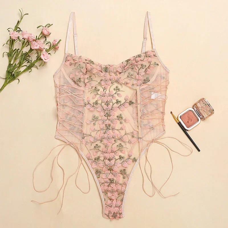 Women Sexy Lingerie Bodysuit F - Embroidery Embellishments 评论和价格