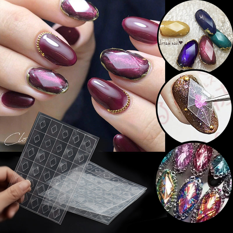 1 Sheet Nail Gemstone Stencil  - Glitter Vinyl Roll 评论和价格