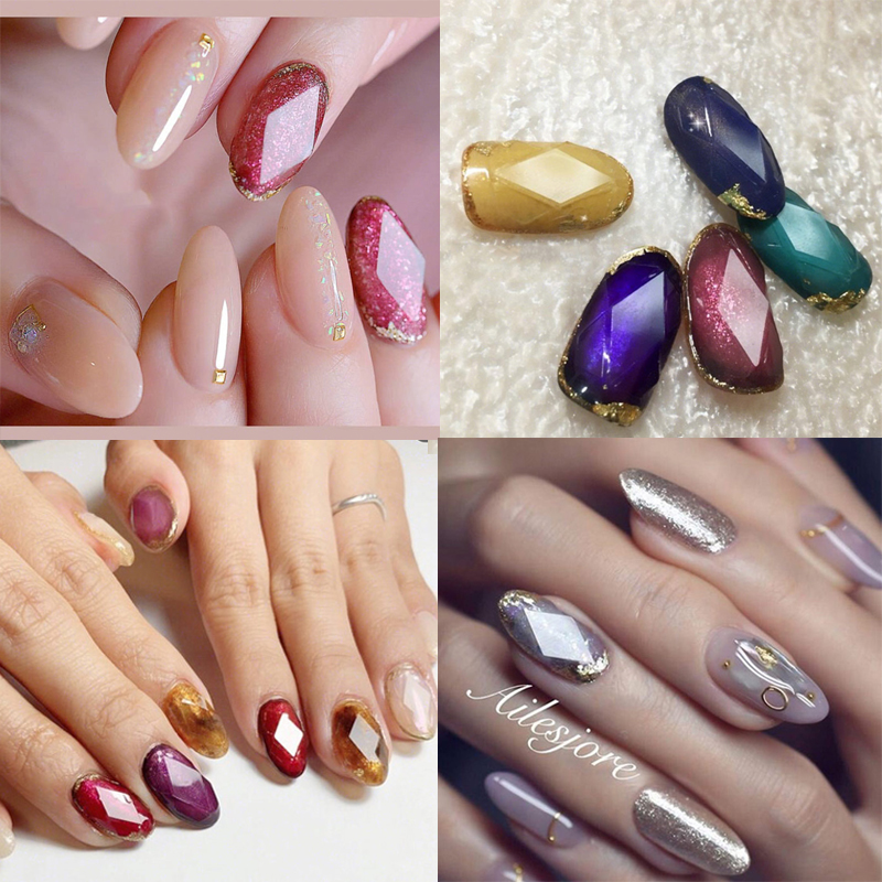 1 Sheet Nail Gemstone Stencil  - Glitter Vinyl Roll 评论和价格