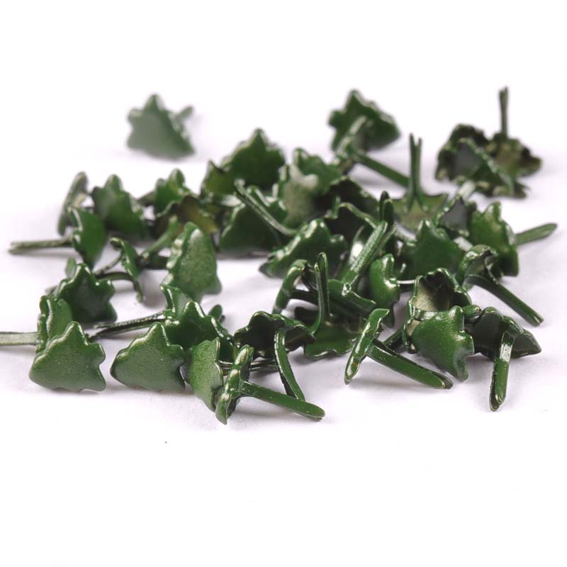 50pcs Mini Christmas Tree Brad - Christmas Craft Embellishment 评论和价格