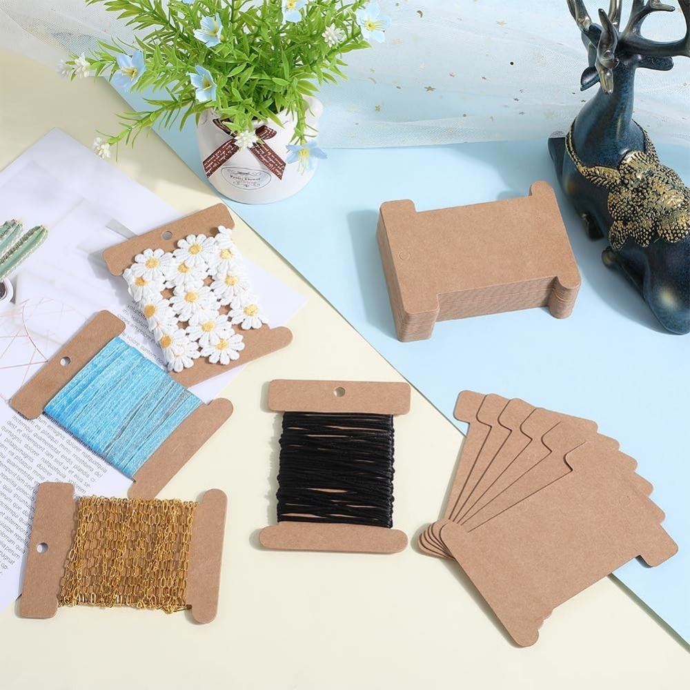 50Pcs Cardboard Spool Bulk Fla - Organza Ribbon Spool 评论和价格