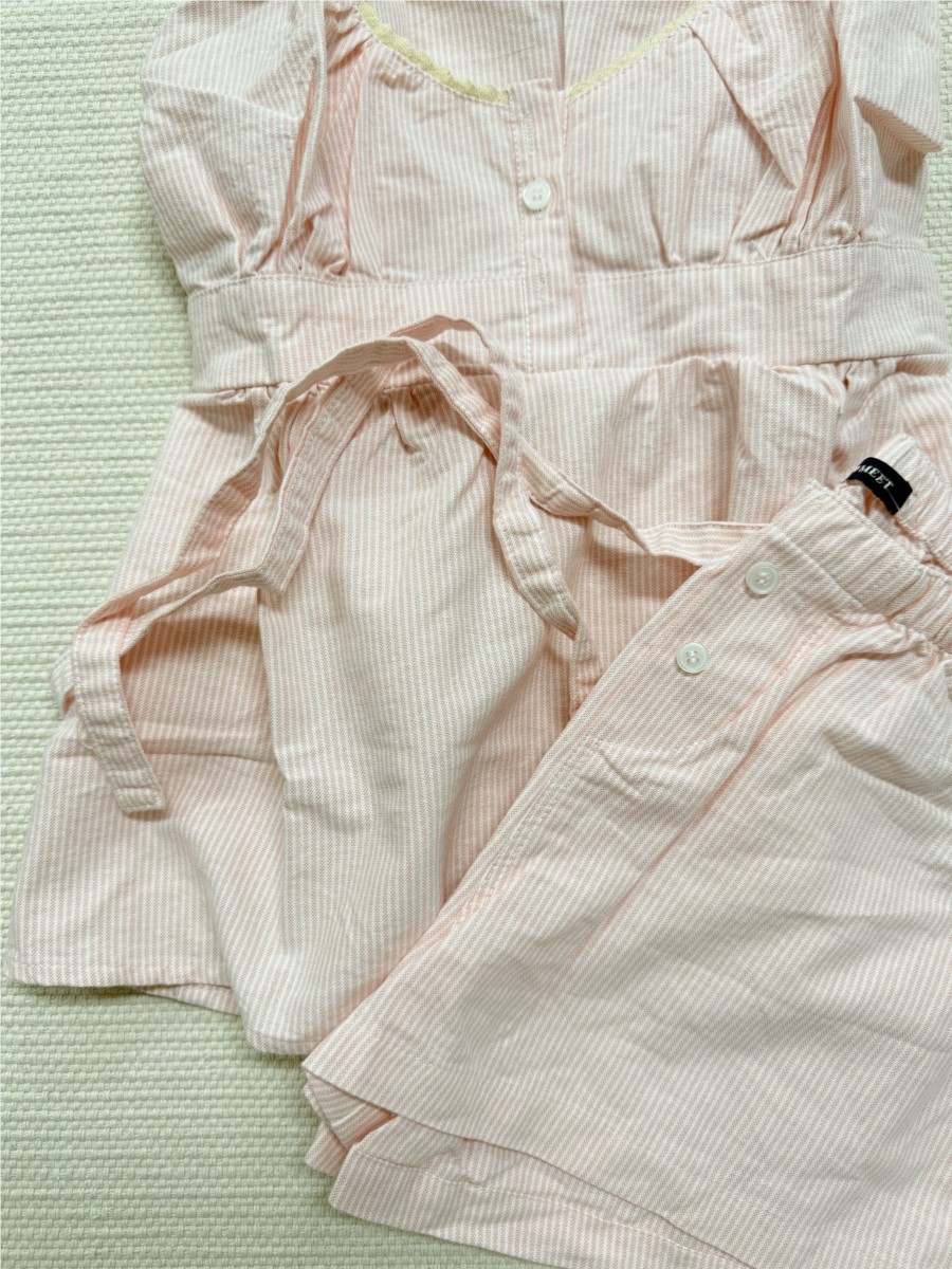 Pink Striped Lace Trim Tank Sh - Elastic Lace Trim 评论和价格