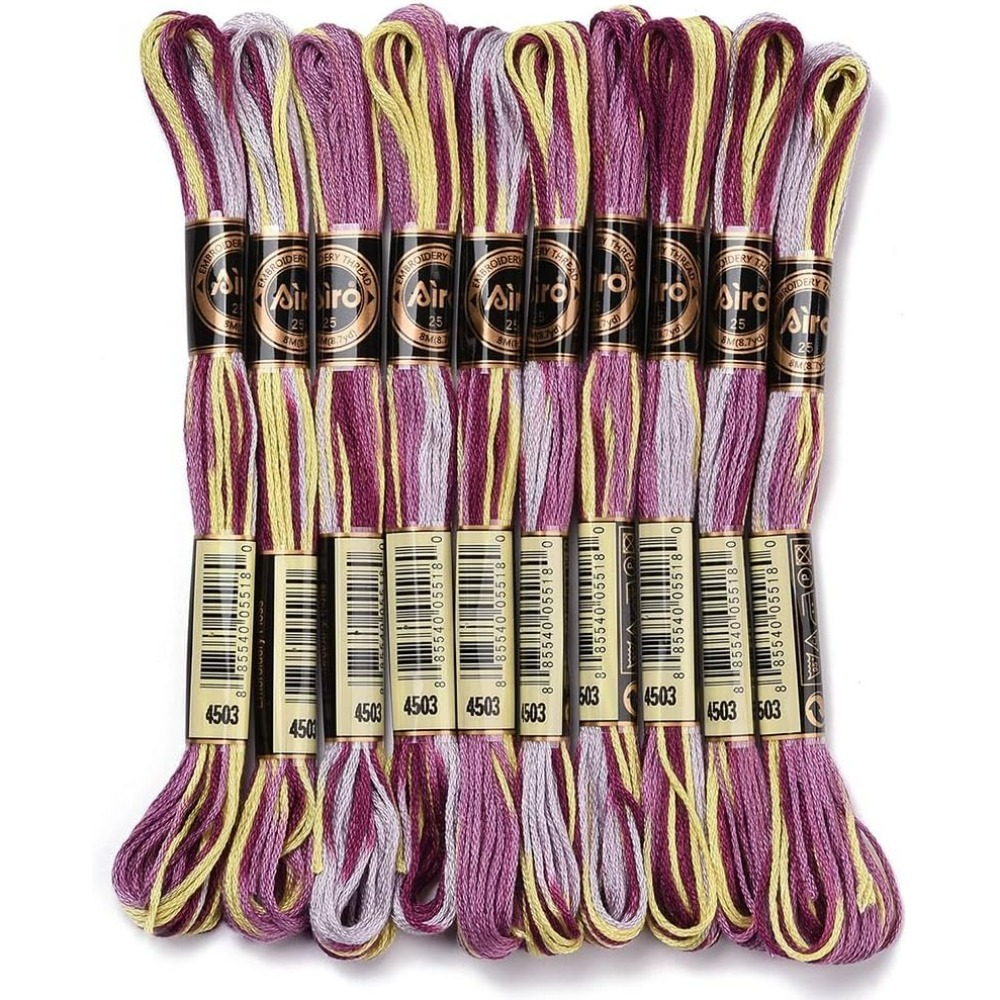 6 Strands Purple Variegated Em - Embroidery Embellishments 评论和价格