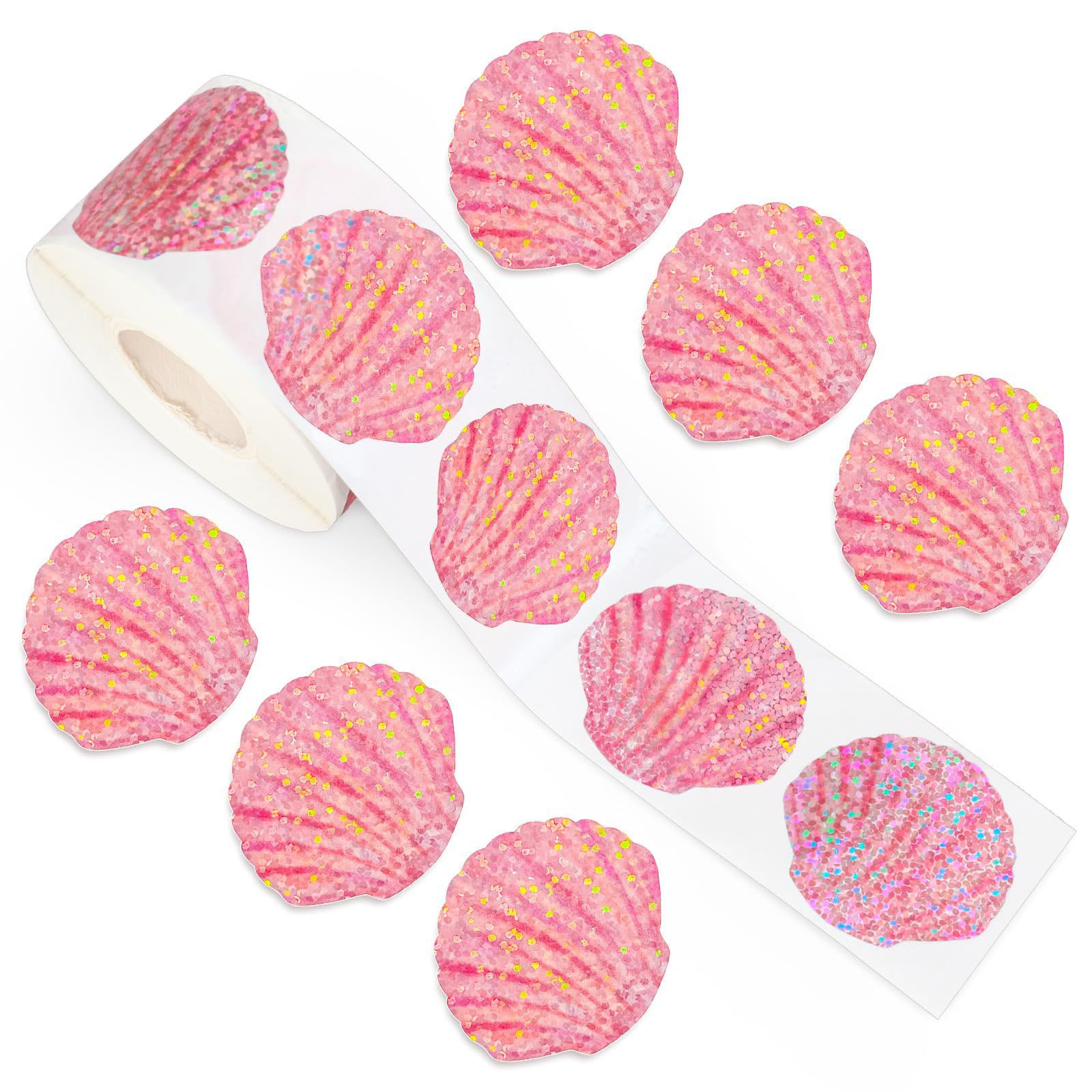 500 Pcs Summer Seashell Sticke - Glitter Vinyl Roll 评论和价格