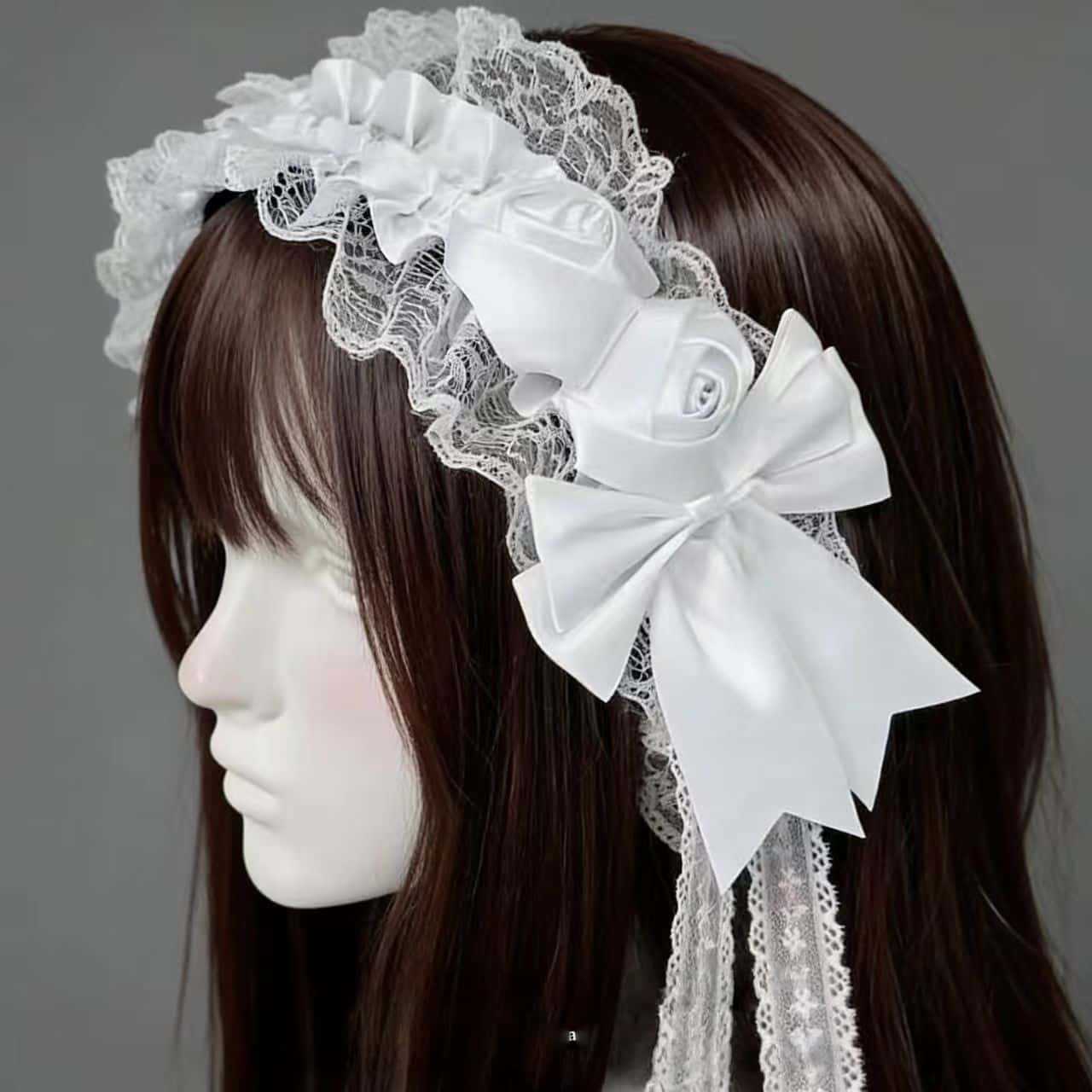 Gothic Lolita Lace Headbands f - Tassel Fringe Trim 评论和价格