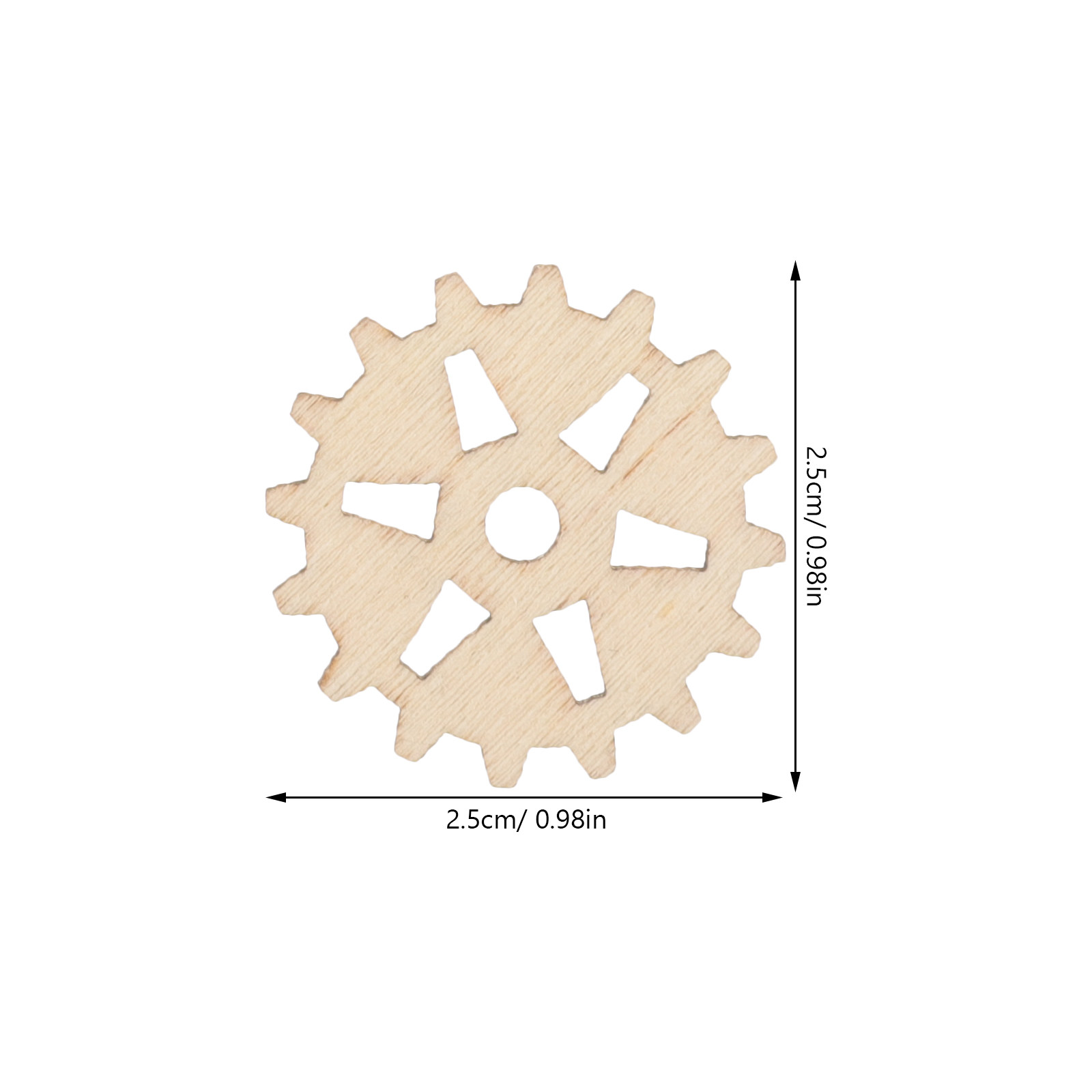 100Pcs Wooden Gear Pieces 25Mm - Craft Embellishment 评论和价格
