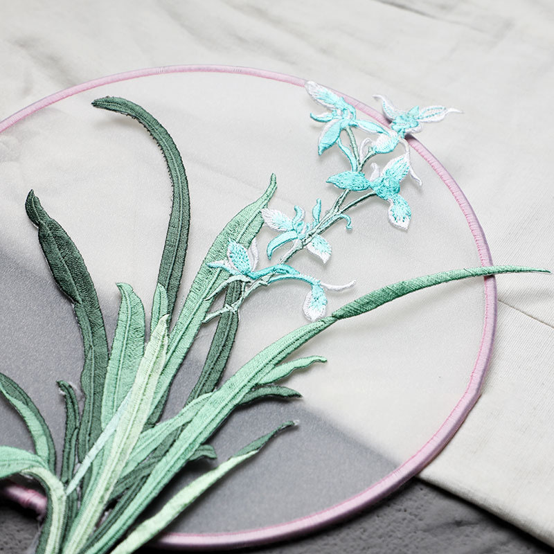 1 Piece Iron on Patch Embroide - Applique Patch Flower 评论和价格