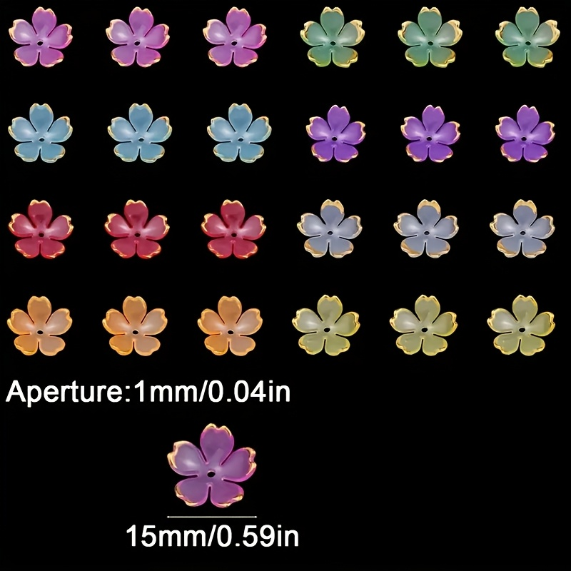 200/100pcs 15mm Colorful Acryl - Embroidery Embellishments 评论和价格