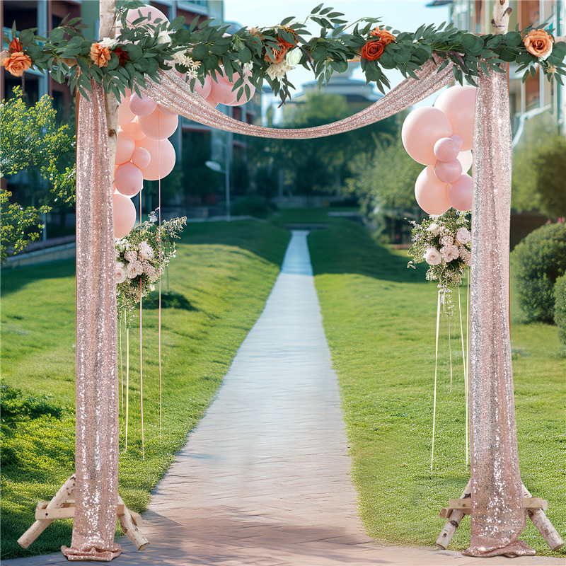 Wedding Arch Draping Fabric, 1 - Sequin Fabric Panel 评论和价格