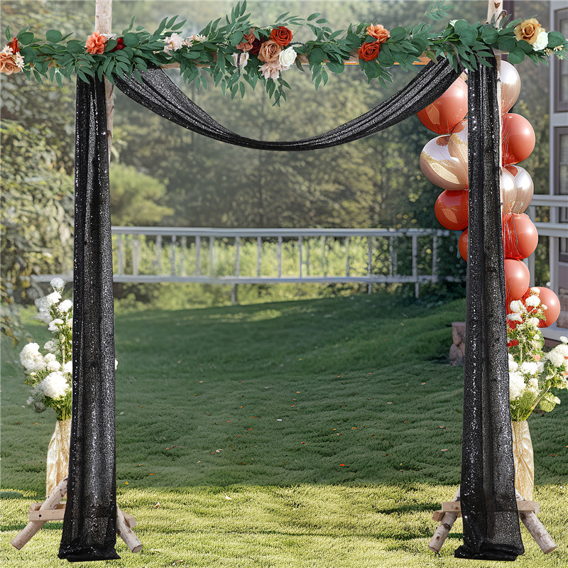 Wedding Arch Draping Fabric, 1 - Sequin Fabric Panel 评论和价格
