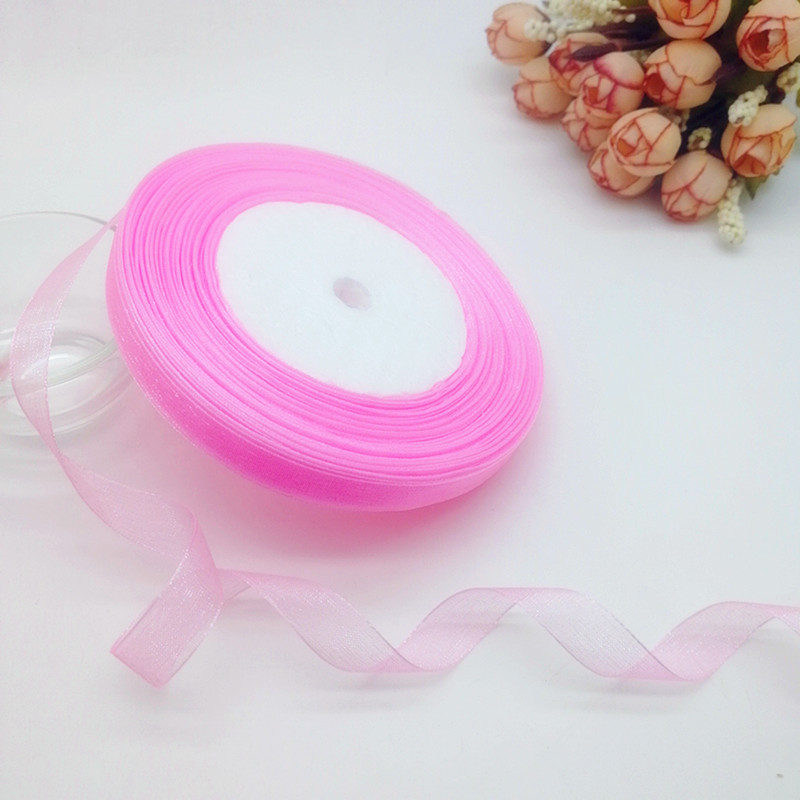 50 Yards 10/20/25mm Width Spoo - Organza Ribbon Spool 评论和价格