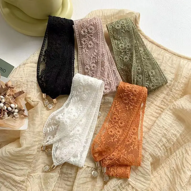 1PC Flower Lace Ribbon Hair Sc - Lace Ribbon Trim 评论和价格