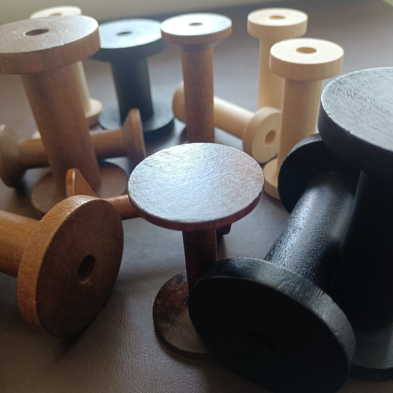 10Pcs/Set Vintage Natural Wood - Organza Ribbon Spool 评论和价格