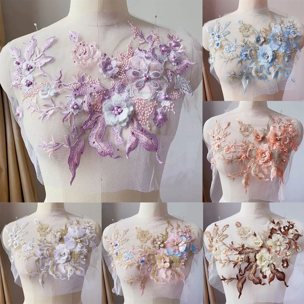 Fashion Elegant Colorful Sequi - Applique Patch Flower 评论和价格