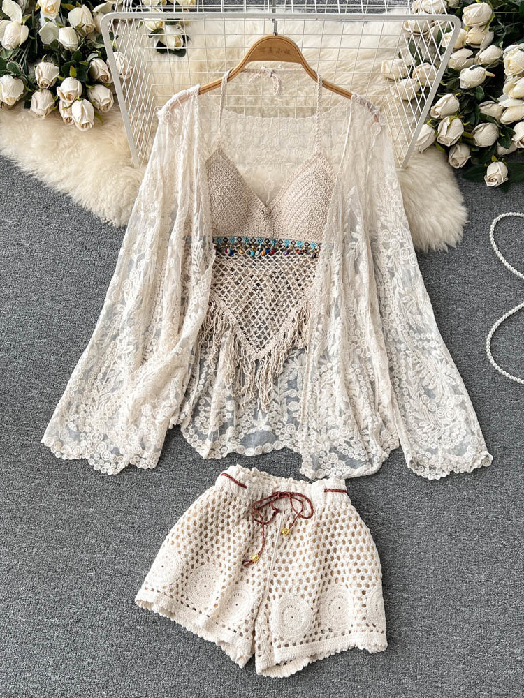 Summer New Holiday Suit Women' - Tassel Fringe Trim 评论和价格
