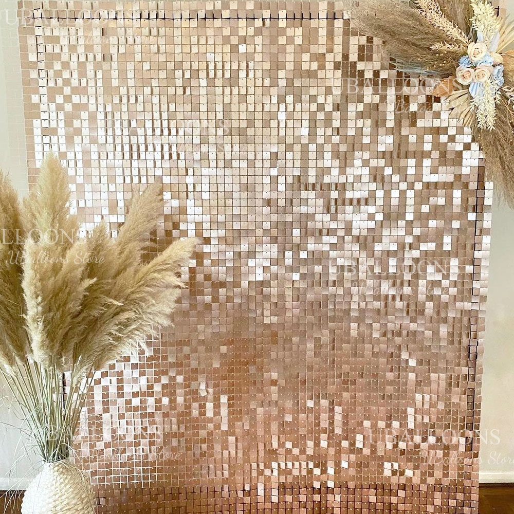 Matte Beige Gold Shimmer Sequi - Sequin Fabric Panel 评论和价格