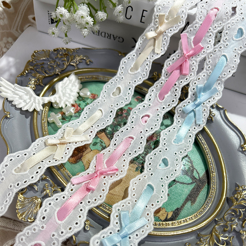 1yard Bow Pleated Lace Lolita  - Lace Ribbon Trim 评论和价格