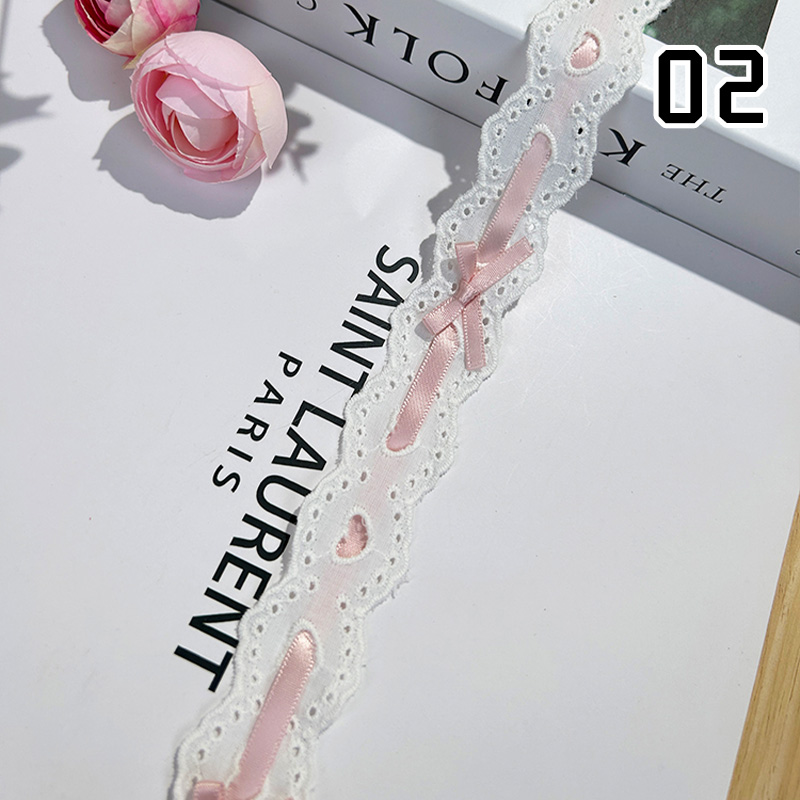 1yard Bow Pleated Lace Lolita  - Lace Ribbon Trim 评论和价格
