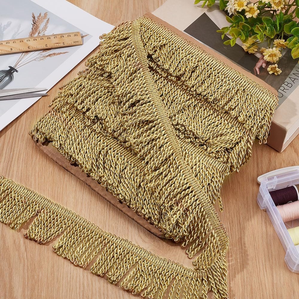 12 Yardsx2.2Inch Fringe Trim C - Tassel Fringe Trim 评论和价格