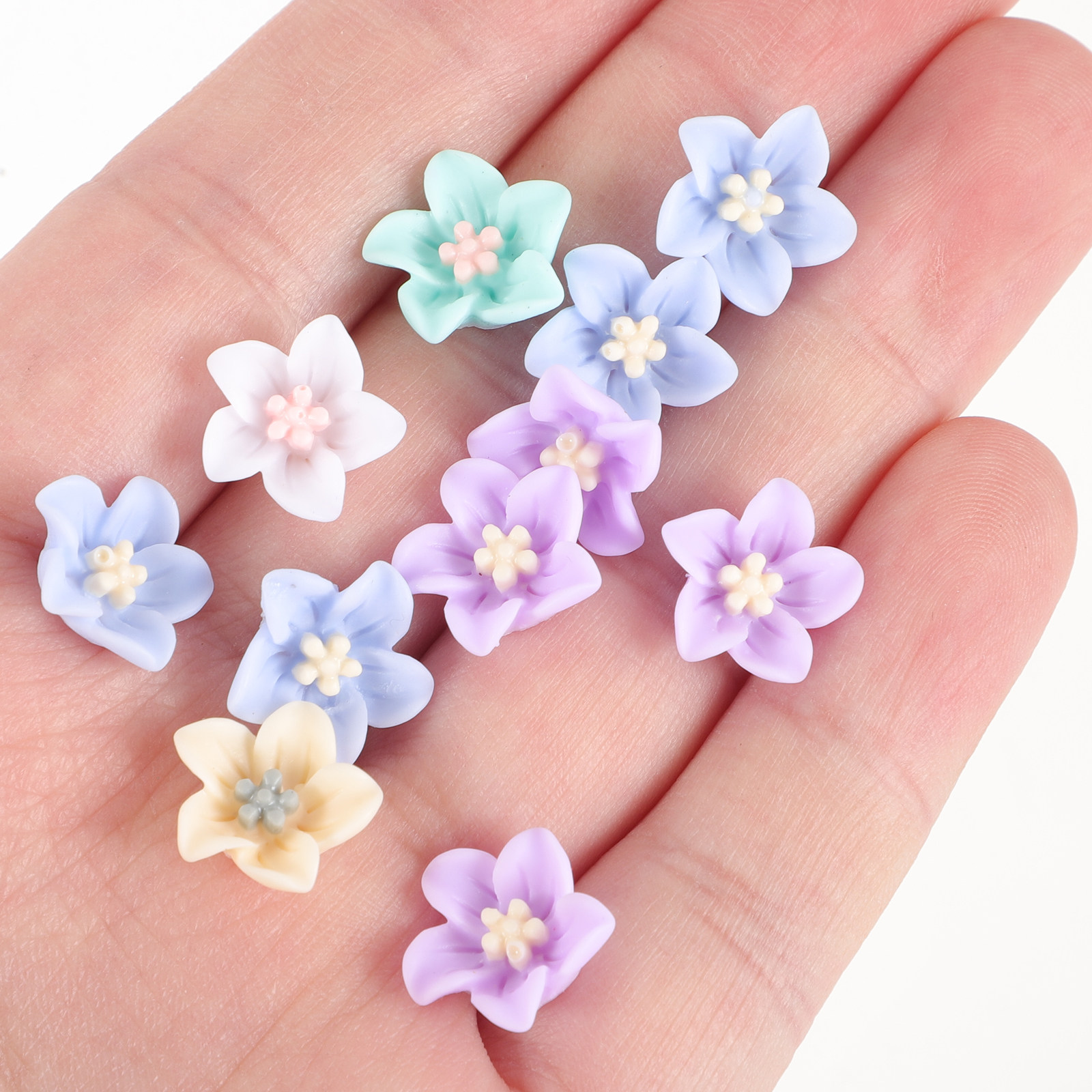 200Pcs Unique Resin Flower Emb - Embellishment Crafts 评论和价格