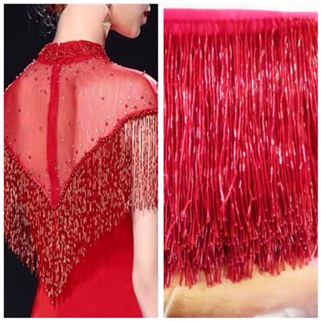 Silver Bead Fringe Trim For Ha - Beaded Trim Fringe 评论和价格